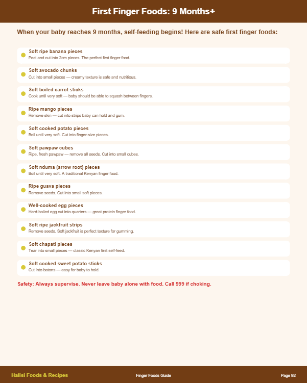 200 Kenyan Baby Weaning Recipes